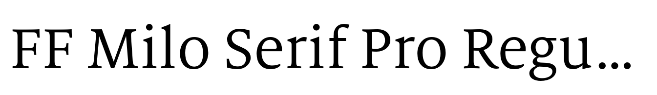 FF Milo Serif Pro Regular